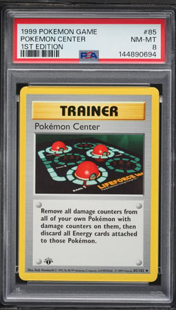 1999 Pokemon Base Set Shadowless 1st Edition Pokemon Center #85 PSA 8 NM-MT