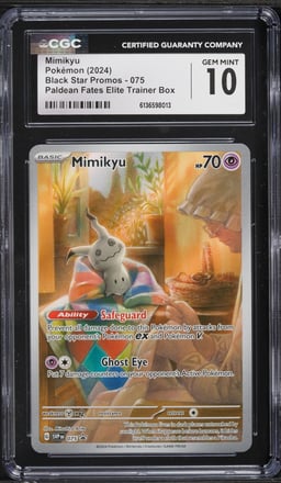 2024 Pokemon Scarlet & Violet Promo Paldean Fates ETB Full Art Mimikyu #75 CGC 10 GEM MINT