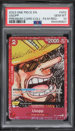 2023 One Piece Premium Card Collection FILM RED Usopp #ST01-002 PSA 10 GEM MINT