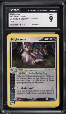 2003 Pokemon EX Ruby & Sapphire Holo Mightyena #10 CGC 9 MINT