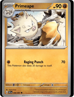 2024 Primeape #46 Paldean Fates