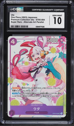 2023 One Piece Japanese Premium Collection Alt Art Uta #ST05-004 CGC 10 GEM MINT