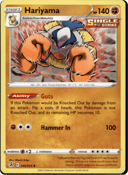 2021 Hariyama #143 Fusion Strike