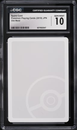 2019 Pokemon Japanese Playing Cards Old Maid Spare Card CGC 10 GEM MINT