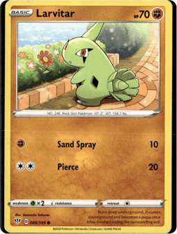 2020 Larvitar #86 Darkness Ablaze