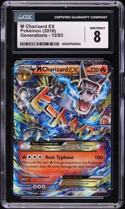 2016 Pokemon XY Generations Holo M Charizard EX #12 CGC 8 NM-MT
