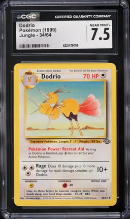 1999 Pokemon Jungle Dodrio #34 CGC 7.5 NRMT+