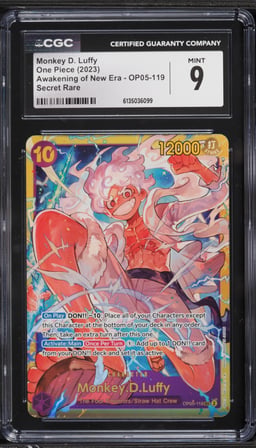 2023 One Piece Awakening Of New Era SEC Monkey D. Luffy #OP05-119 CGC 9 MINT