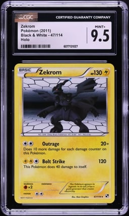 2011 Pokemon Black & White Holo Zekrom #47 CGC 9.5 MINT+