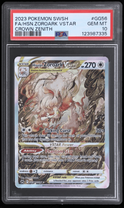 2023 Pokemon Sword and Shield Crown Zenith Hisuian Zoroark Vstar #GG56 PSA 10