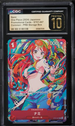 2024 One Piece Japanese Promo Cards PRB Storage Box Nami #ST01-007 CGC 10 PRISTINE