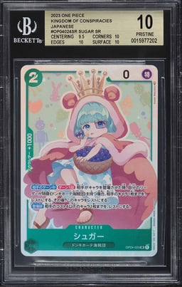 2023 One Piece Japanese Kingdoms Of Intrigue Sugar #OP04-024 BGS 10 PRISTINE