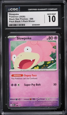 2026 Pokemon Mega Evolution Promo Pitch Black Slowpoke #86 CGC 10 GEM MINT