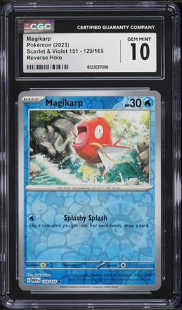2023 Pokemon Scarlet & Violet 151 Reverse Holo Magikarp #129 CGC 10 GEM MINT