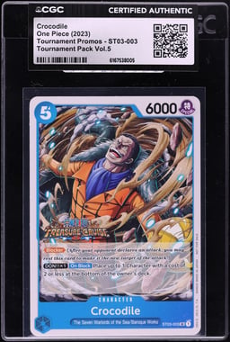 2023 One Piece Tournament Promo Pack Vol.5 SR Crocodile #ST03-003 CGC AUTH
