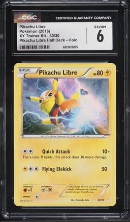 2016 Pokemon XY Trainer Kit Half Deck Holo Pikachu Libre #30 CGC 6 EXMT