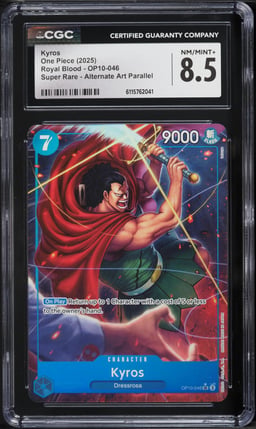 2025 One Piece Royal Blood Alt Art Kyros #OP10-046 CGC 8.5 NM-MT+