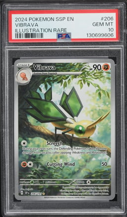 2024 Pokemon Scarlet & Violet Surging Sparks IR Vibrava #206 PSA 10 GEM MINT