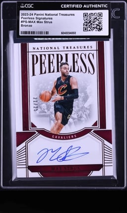 2023 National Treasures Peerless Bronze Max Strus AUTO /25 #PS-MAX CGC AUTH