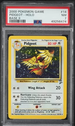 2000 Pokemon Base Set Holo Pidgeot #14 PSA 7 NRMT