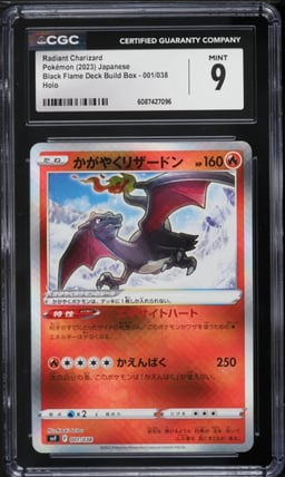 2023 Pokemon Japanese SV Black Flame Deck Build Box Radiant Charizard #1 CGC 9 MINT