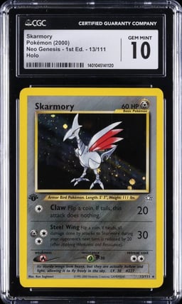 2000 NEO GENESIS 1ST ED SKARMORY CGC 10