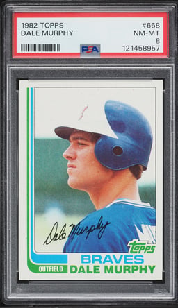 1982 Topps Dale Murphy #668 PSA 8 NM-MT
