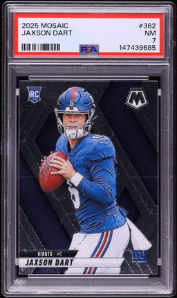 2025 Panini Mosaic Jaxson Dart ROOKIE #362 PSA 7 NRMT