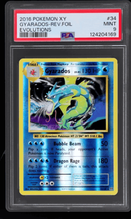 2016 Pokemon XY Evolutions Reverse Holo Gyarados #34 PSA 9