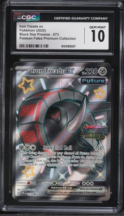 2025 Pokemon SV Promo Paldean Fates Premium Collection Full Art Iron Treads EX #73 CGC 10