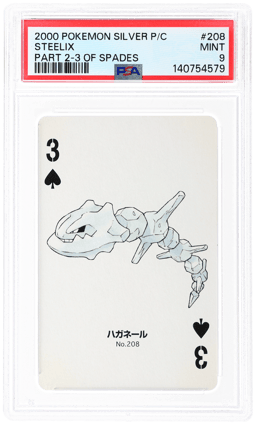 2000 Pokemon Silver Version Part 2 Playing Cards Japanese 3 of Spades Steelix #208 PSA 9