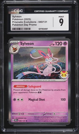 2025 Pokemon Scarlet & Violet Prismatic Evolutions Day Promo Sylveon #40 CGC 9 MINT