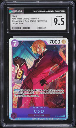 2024 One Piece Emperors in New World Sanji #OP09-065 CGC 9.5 MINT+