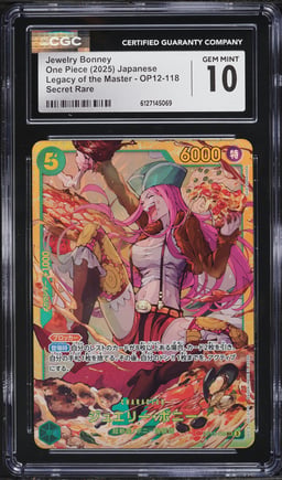 2025 One Piece Japanese Legacy Of The Master SEC Jewelry Bonney #OP12-118 CGC 10 GEM MINT