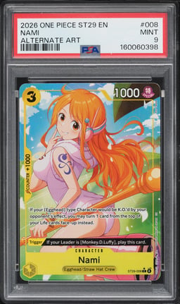 2026 One Piece Starter Deck Egghead Alt Art Nami #ST29-008 PSA 9 MINT