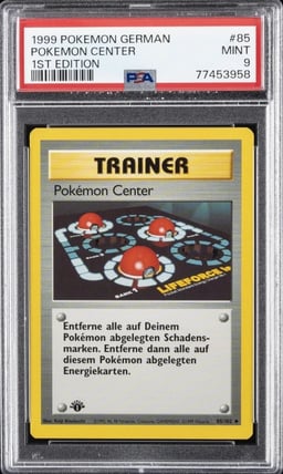 1999 POKEMON GERMAN 1ST EDITION #85 POKEMON CENTER PSA 9
