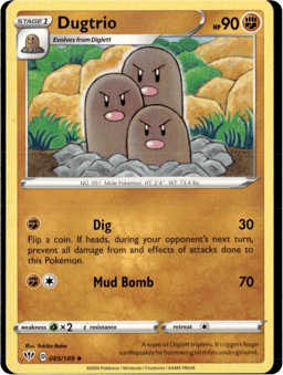 2020 Dugtrio #85 Darkness Ablaze