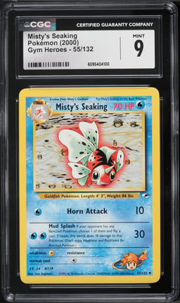 2000 Pokemon Gym Heroes Misty's Seaking #55 CGC 9 MINT