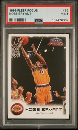 1999 FLEER FOCUS #62 KOBE BRYANT PSA 9