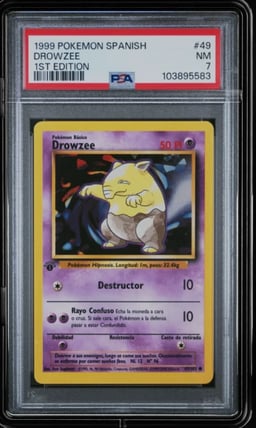 1999 POKEMON SPANISH 1ST EDITION #49 DROWZEE PSA 7