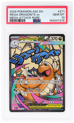 2026 Pokemon Mega Evolution Ascended Heroes Mega Attack Rare Mega Dragonite Ex #271 PSA 10