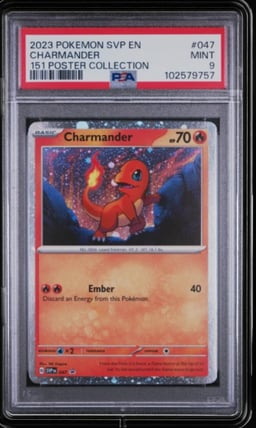 2023 POKEMON SVP EN-SV BLACK STAR PROMO 151 POSTER COLLECTION CHARMANDER PSA 9
