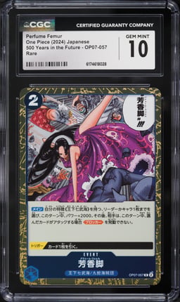 2024 One Piece Japanese 500 Years In The Future Perfume Femur #OP07-057 CGC 10 GEM MINT