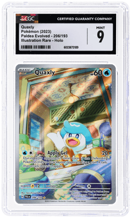 2023 Pokemon Scarlet and Violet Paldea Evolved Illustration Rare Quaxly #206 CGC 9