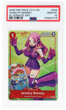 2025 One Piece Card Game Starter Deck 21 Alternate Art Jewelry Bonney #ST21-004 PSA 10