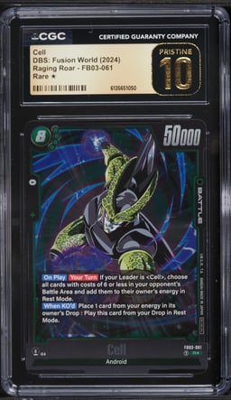 2024 DBS: Fusion World Raging Roar Cell #FB03-061 CGC 10 PRISTINE