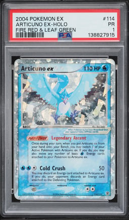 2004 Pokemon EX Fire Red & Leaf Green Holo Articuno ex #114 PSA 1 PR
