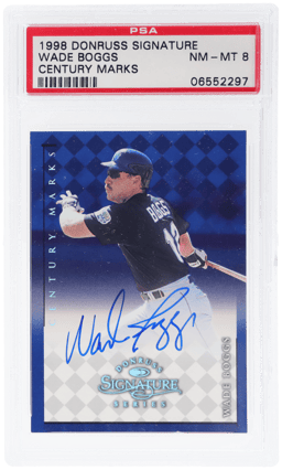1998 Donruss Signature Century Marks Wade Boggs 92/100 PSA 8