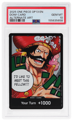 2025 One Piece Carrying On His Will Alternate Art Don Card # PSA 10