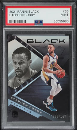 2021 Panini Black Stephen Curry /149 #36 PSA 9 MINT